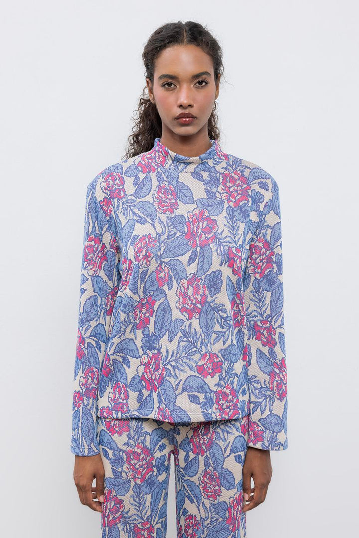 BSL Women High Collar Oversize Blouse - Oradea