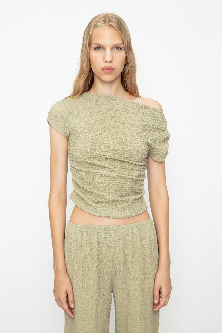 BSL Women Textured Carmen Collar Blouse - St. Catharines