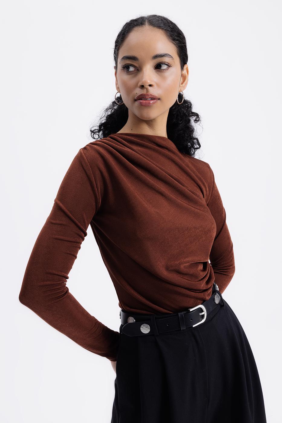 BSL Women Draped Boat Neck Blouse - Ciudad de Huajuapam de León