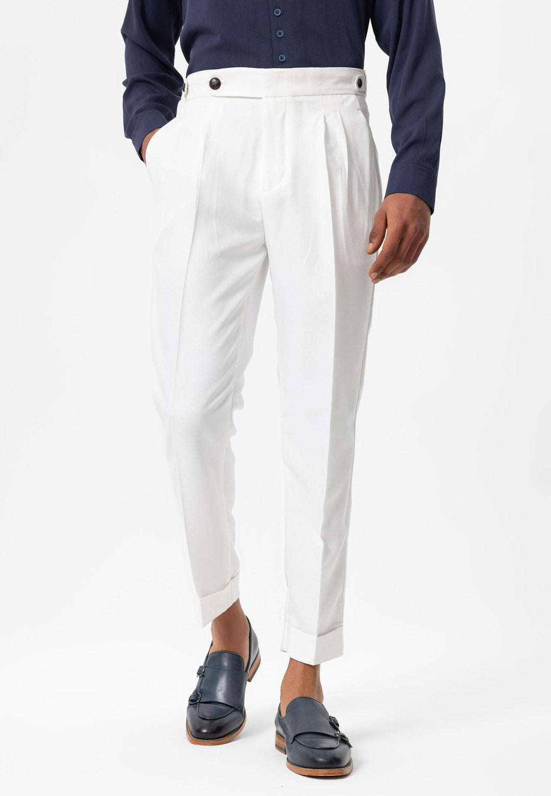 ANT Double Leg High Waist Pleated Men's Trousers - Wilmington