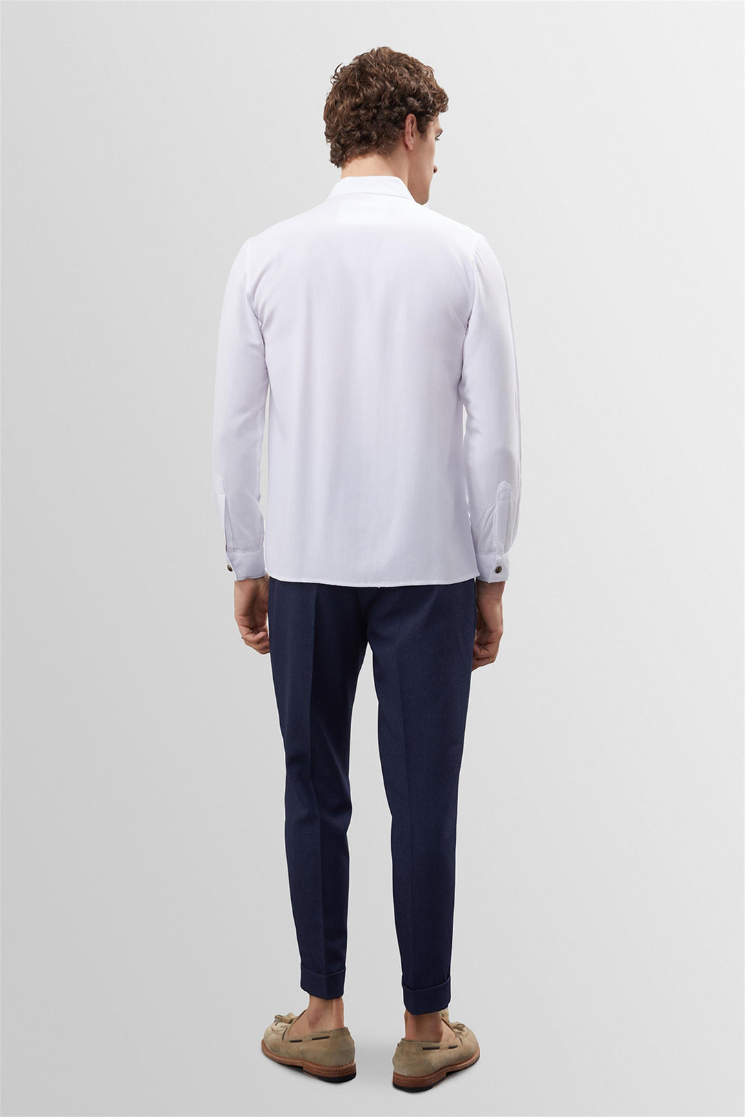 ANT Button Detailed Stand Up Collar Men's Shirt - Marhanets