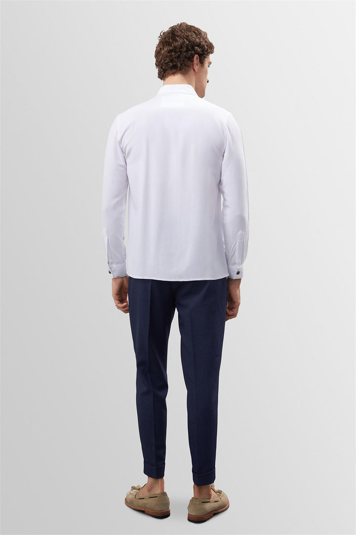 ANT Button Detailed Stand Up Collar Men's Shirt - Marhanets