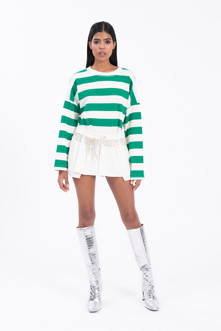 BSL Women Low rise pleated velvet mini skirt - Maarssen