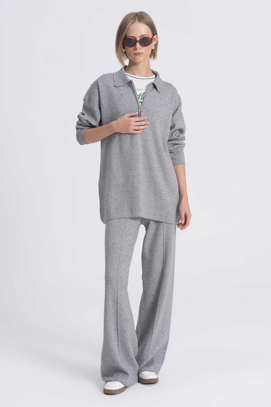 BSL Women Straight Cut Knitwear Trousers - Merano