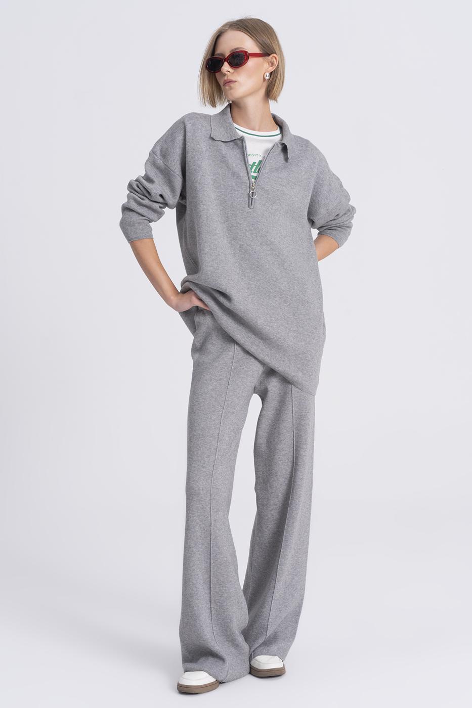 BSL Women Straight Cut Knitwear Trousers - Merano