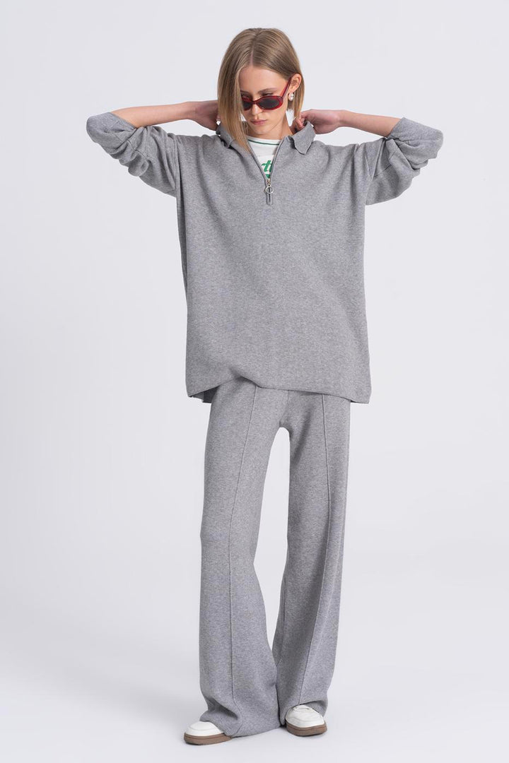 BSL Women Straight Cut Knitwear Trousers - Merano