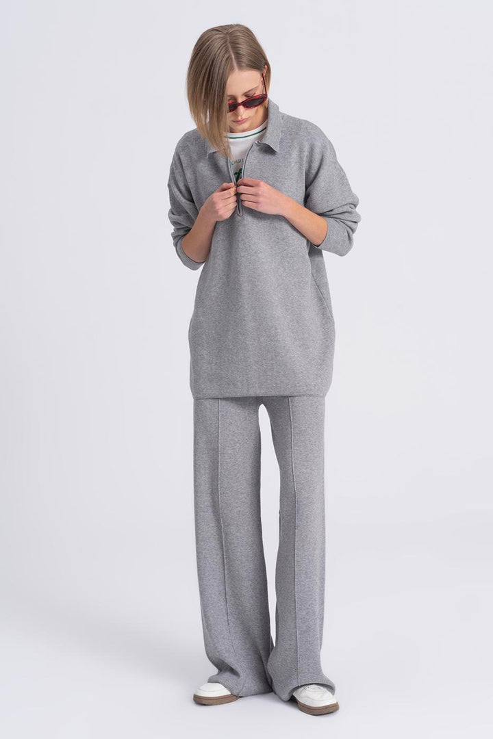 BSL Women Straight Cut Knitwear Trousers - Merano