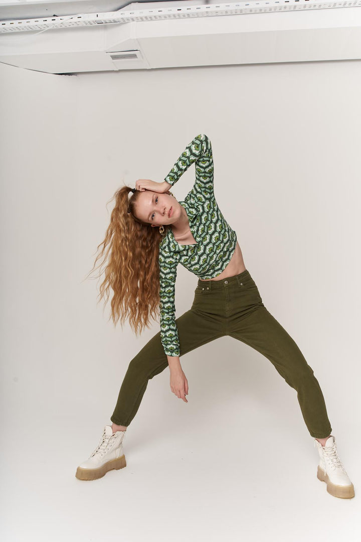 HLLY Women Greeny Blouse Green - Huntington