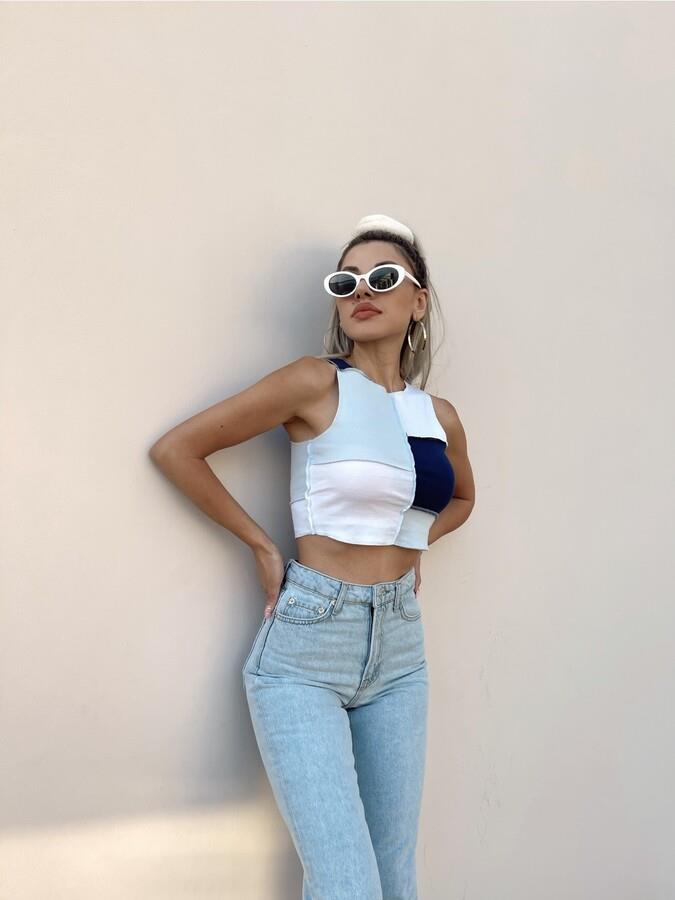 HLLY Women Colorful Blue Blouse - San Juan del Río