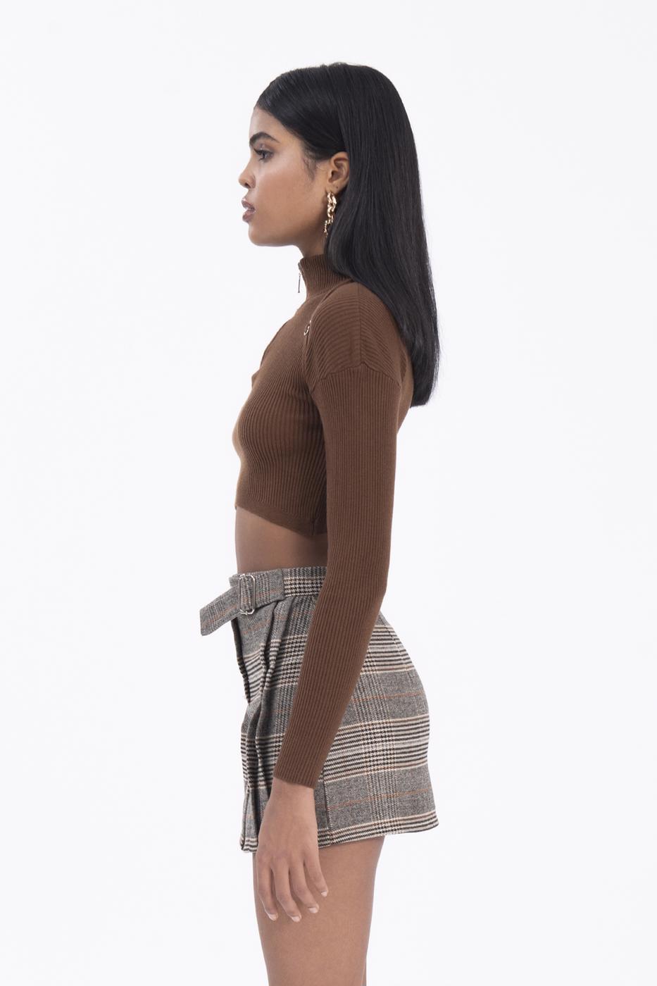 BSL Women Plaid buckle detailed mini skirt - Attleboro