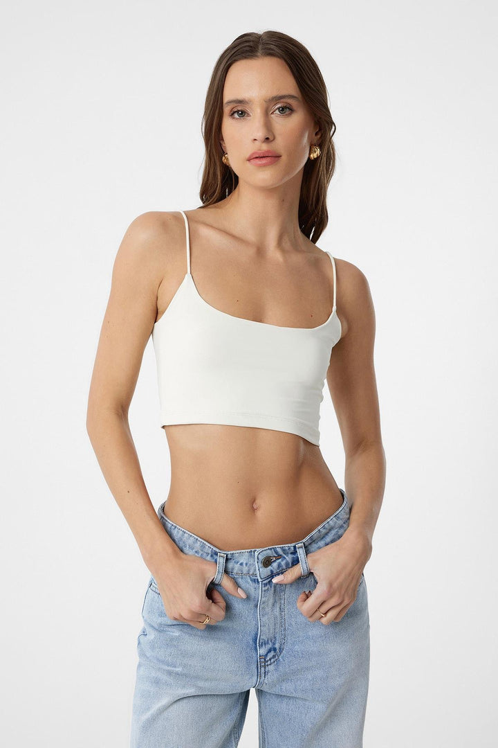 ANT Antioch Ecru Basic Women's Strappy Top - Charlotte