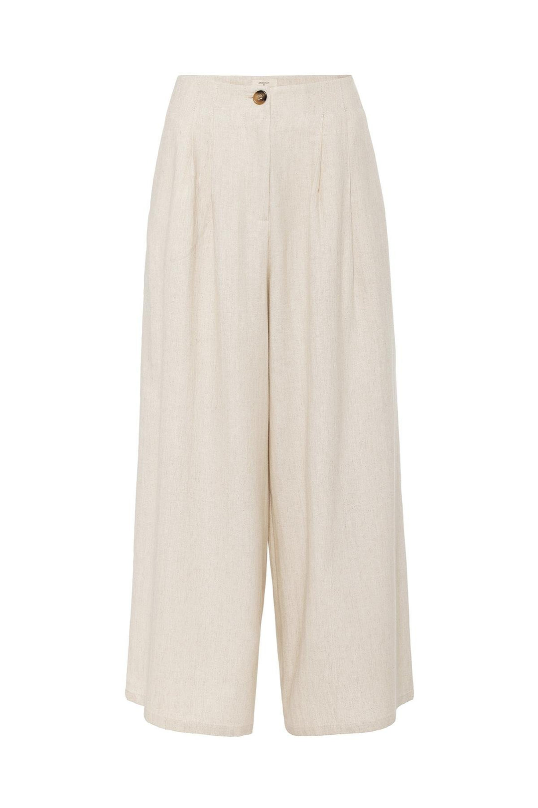 ANT Antioch Ecru Linen Blend Women's Culotte Pants - Madera