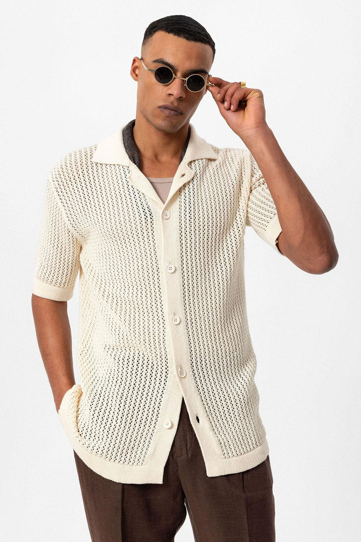 ANT Short Sleeve Openwork Men's Shirt - Rosenberg