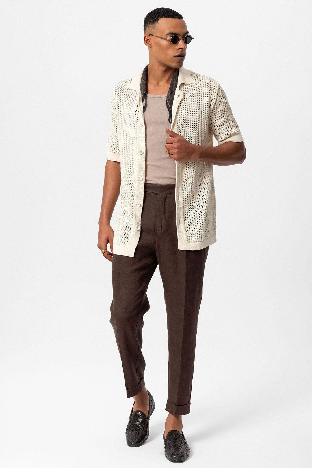 ANT Short Sleeve Openwork Men's Shirt - Rosenberg