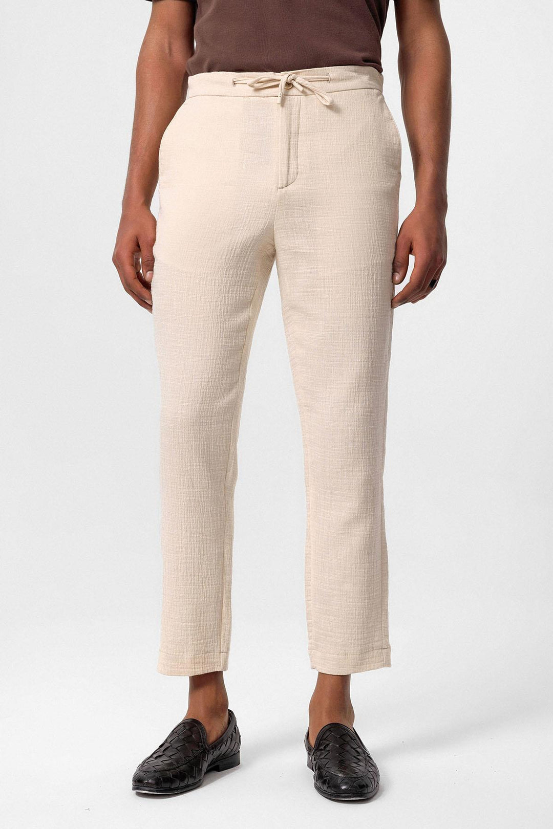ANT Regular Fit Men's Trousers with Drawstring Waist - Acerra