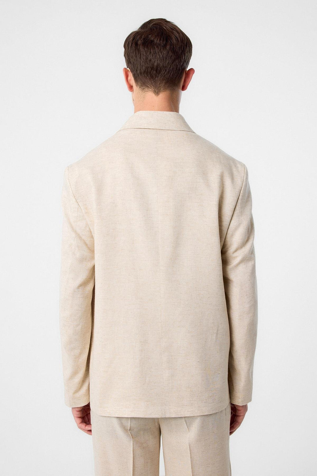 ANT Antioch Ecru Relax Fit Linen Blend Men's Blazer Jacket - Seraing