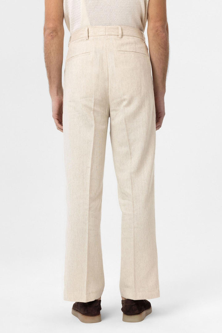 ANT Antioch Ecru High Waist Linen Blend Men's Pants - Pennsauken