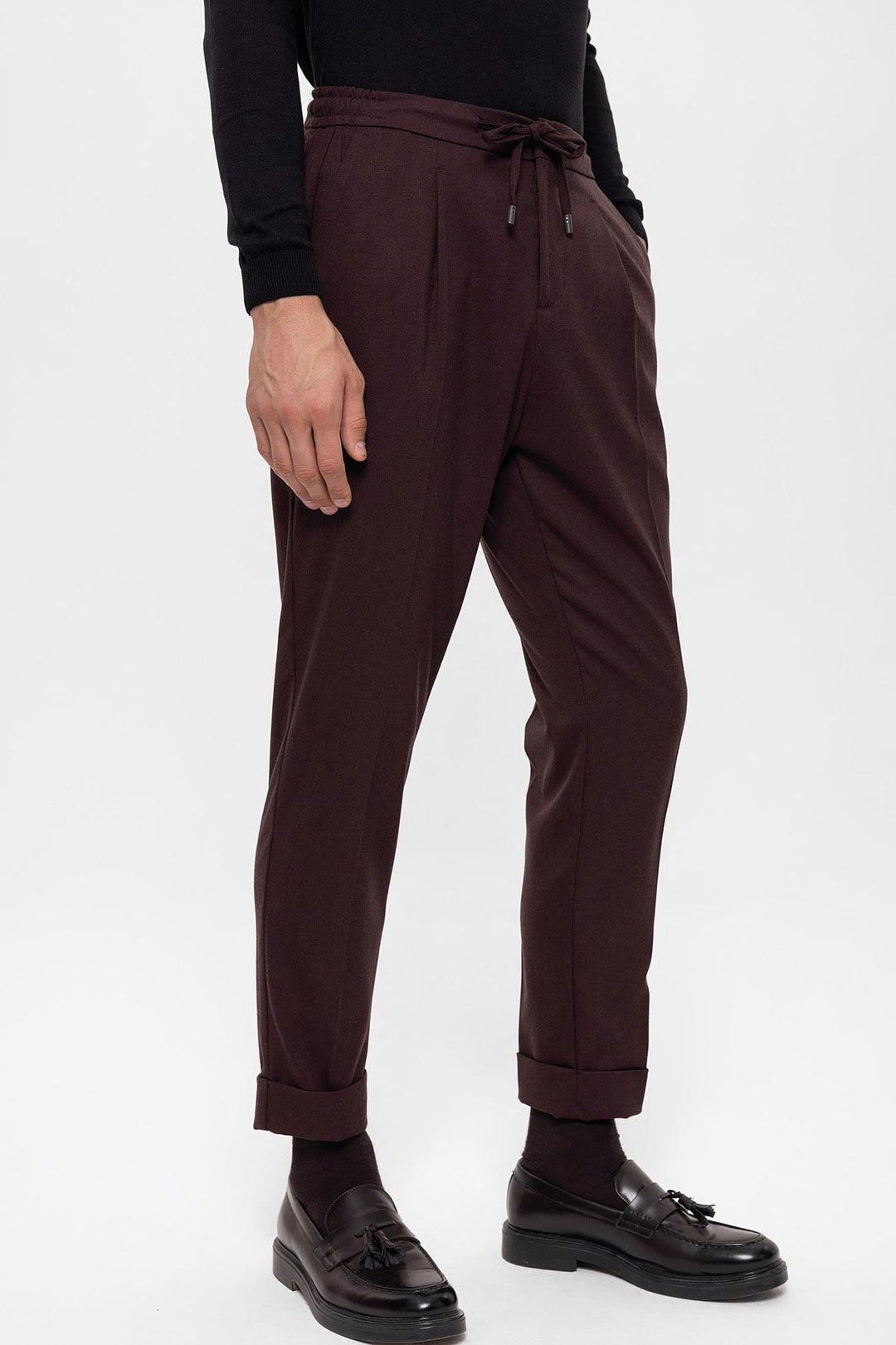 ANT Elastic Waist Pleated Men's Trousers - Dothan