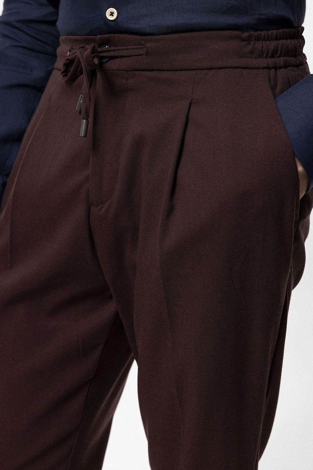 ANT Elastic Waist Pleated Men's Trousers - Dothan