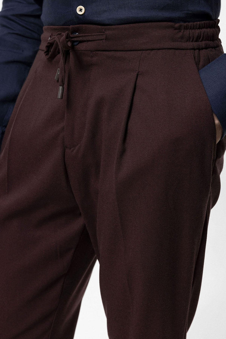 ANT Elastic Waist Pleated Men's Trousers - Dothan