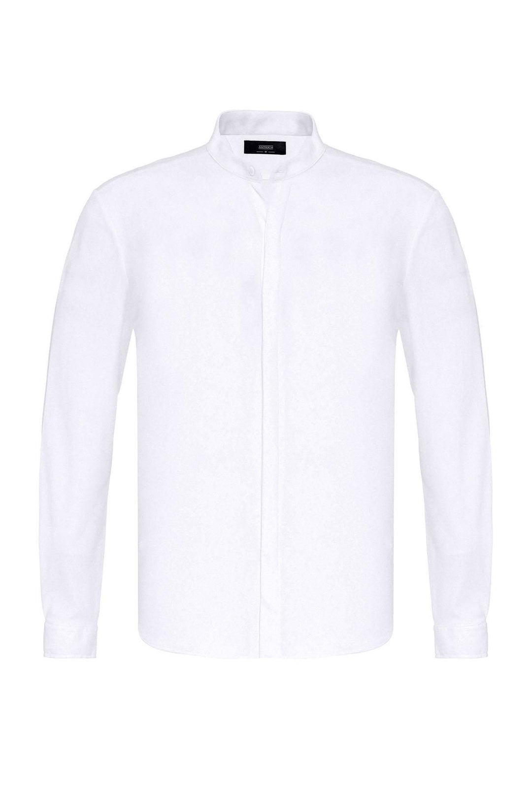 ANT Men's Classic Collar Hidden Button Long Sleeve Slim Fit Shirt - St. Joseph