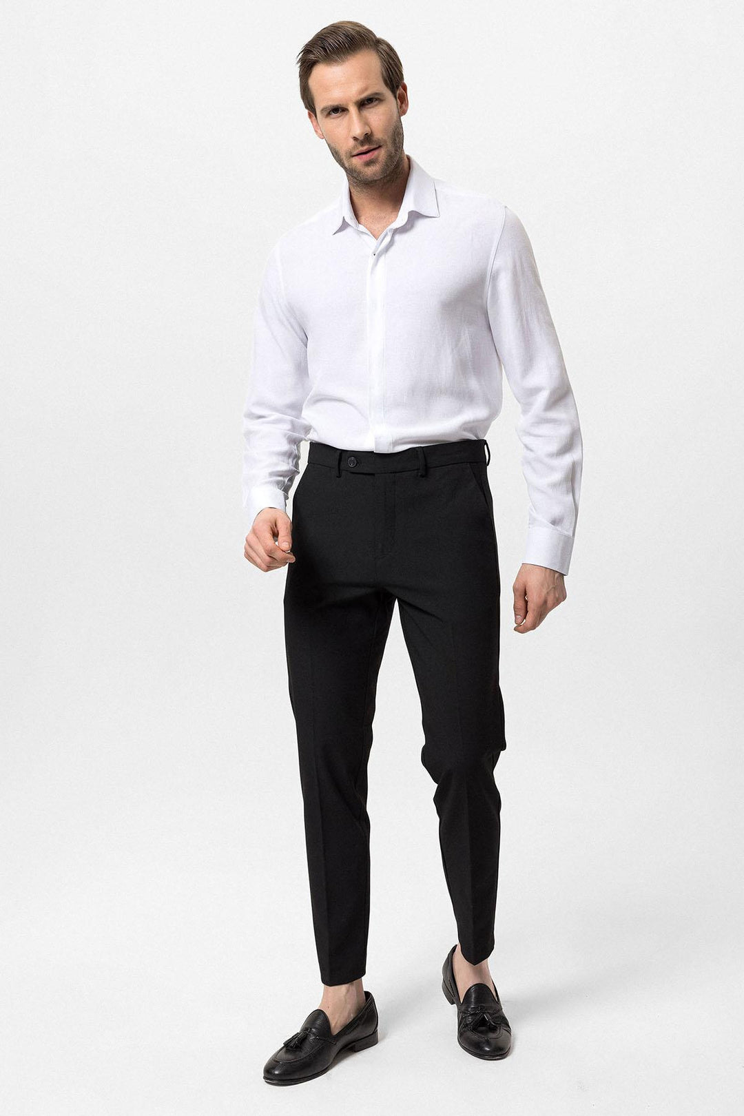ANT Slim Fit Men's Fabric Trousers - Trois-Rivières
