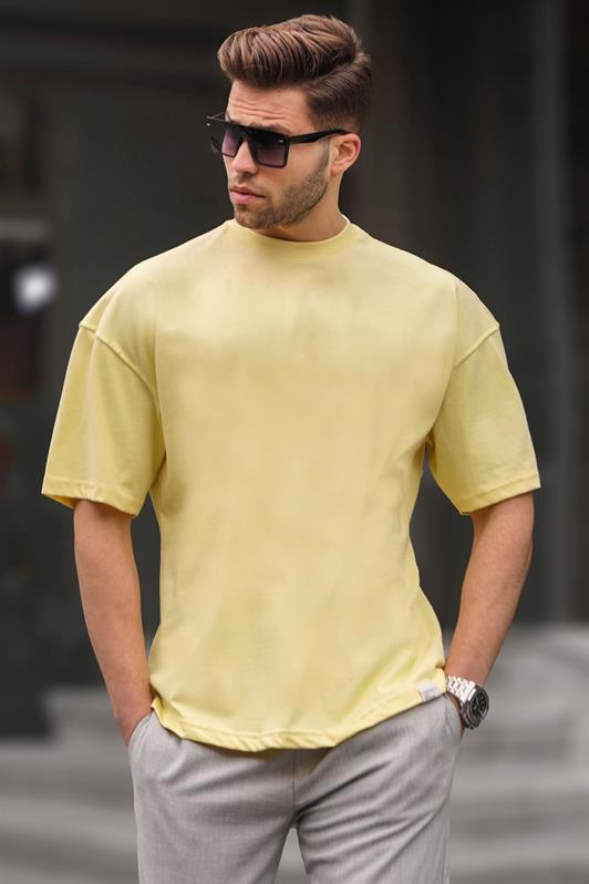 MDX Men's Yellow Oversize Fit Basic T-Shirt 6066 - Santa Cruz