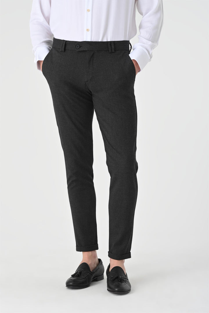 ANT Men's Slim Fit Accessory Trousers - Carrara
