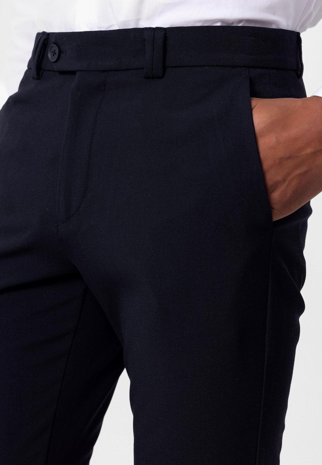 ANT Men's Slim Fit Straight Accessory Fabric Trousers - Keizer