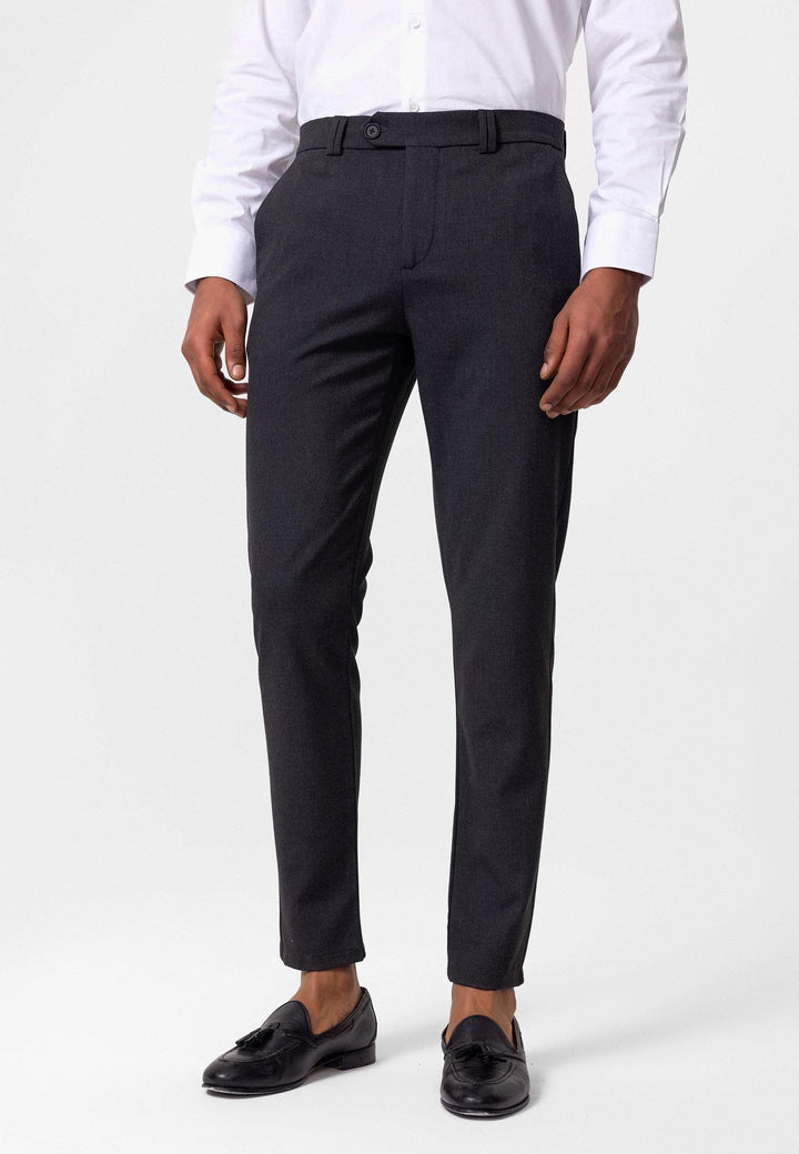 ANT Men's Slim Fit Straight Accessory Fabric Trousers - Harlingen