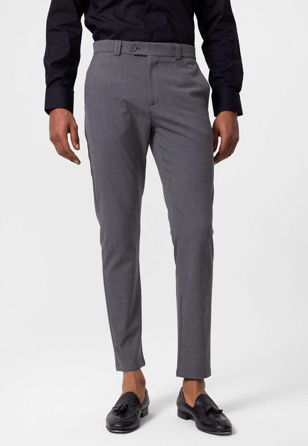 ANT Men's Slim Fit Straight Accessory Fabric Trousers - Durham