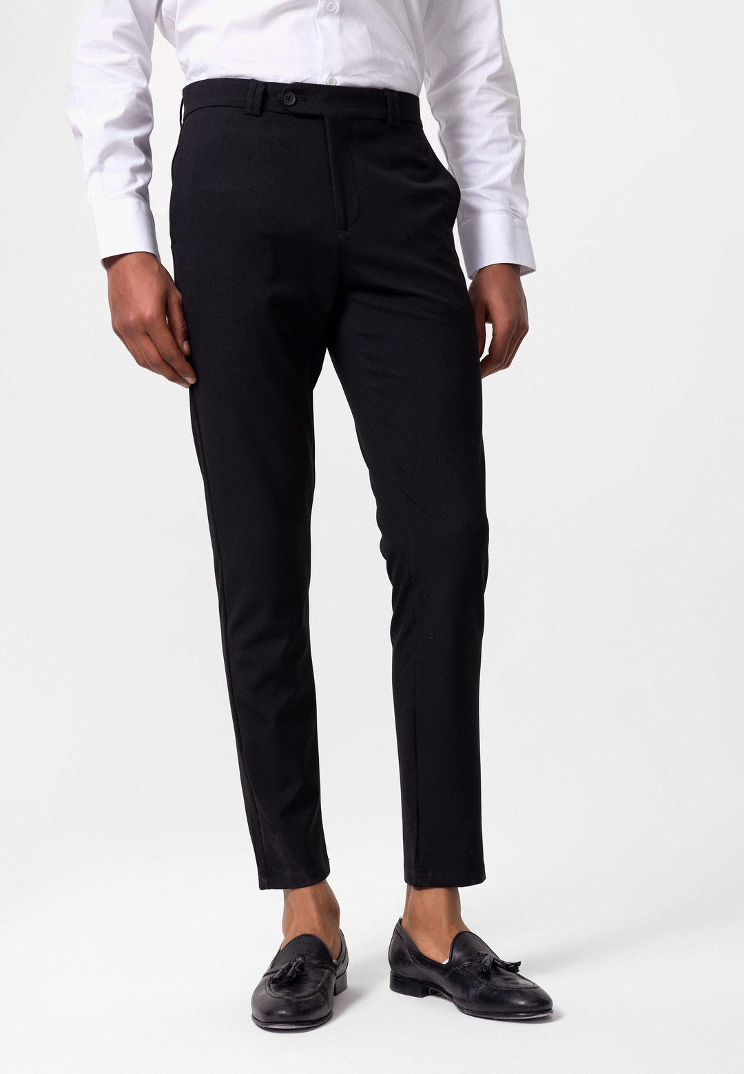 ANT Men's Slim Fit Straight Accessory Fabric Trousers - Silao