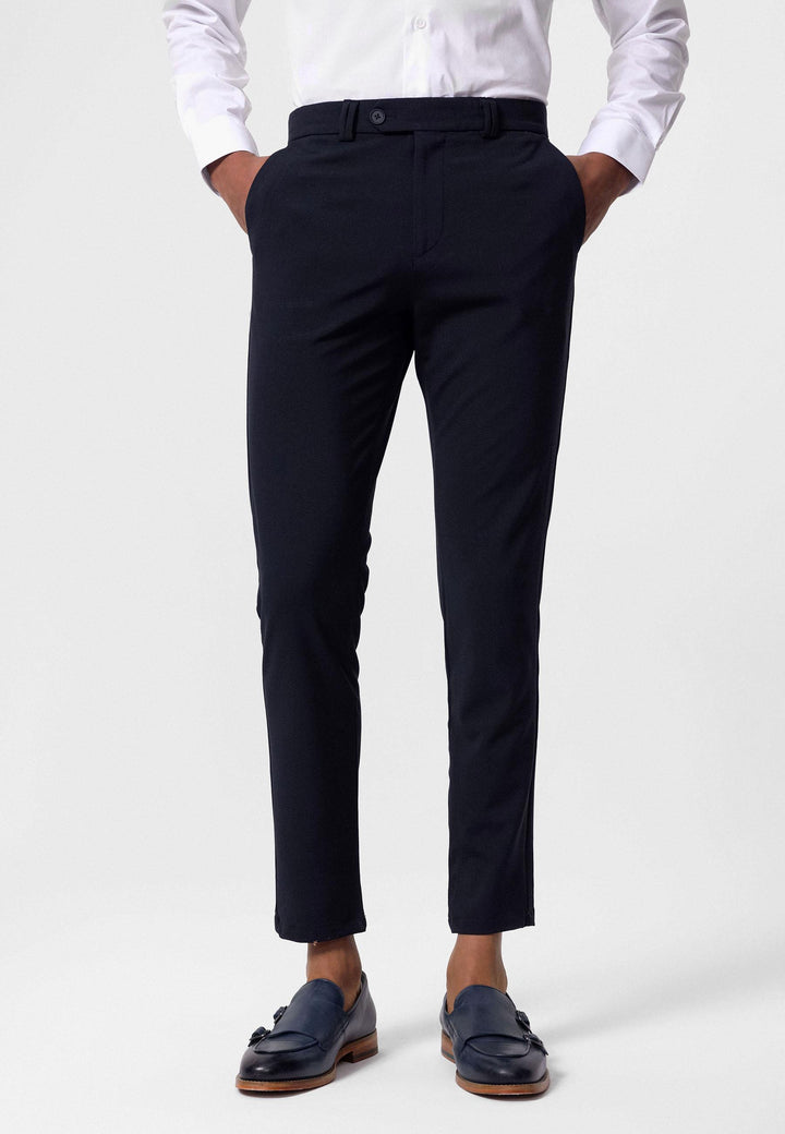 ANT Men's Slim Fit Straight Accessory Fabric Trousers - Keizer