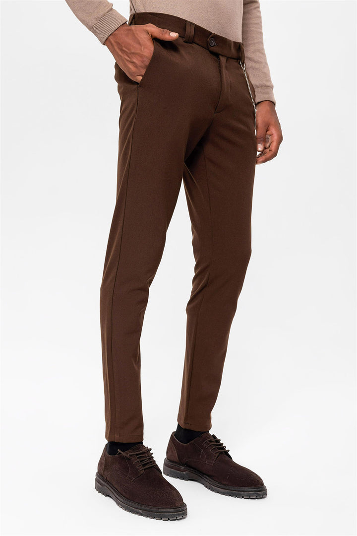 ANT Men's Slim Fit Straight Accessory Fabric Trousers - Jiquílpan de Juárez