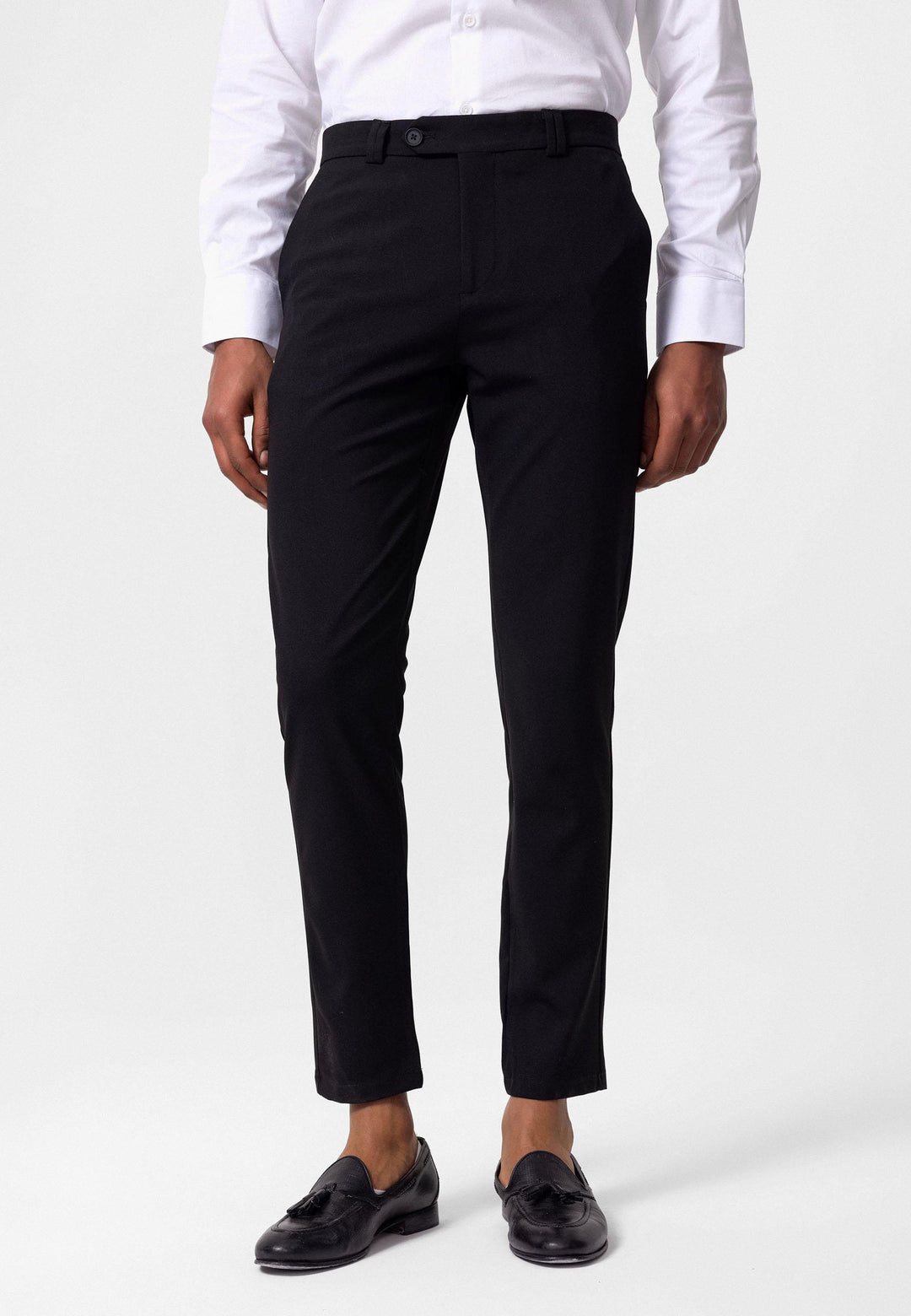ANT Men's Slim Fit Straight Accessory Fabric Trousers - Silao