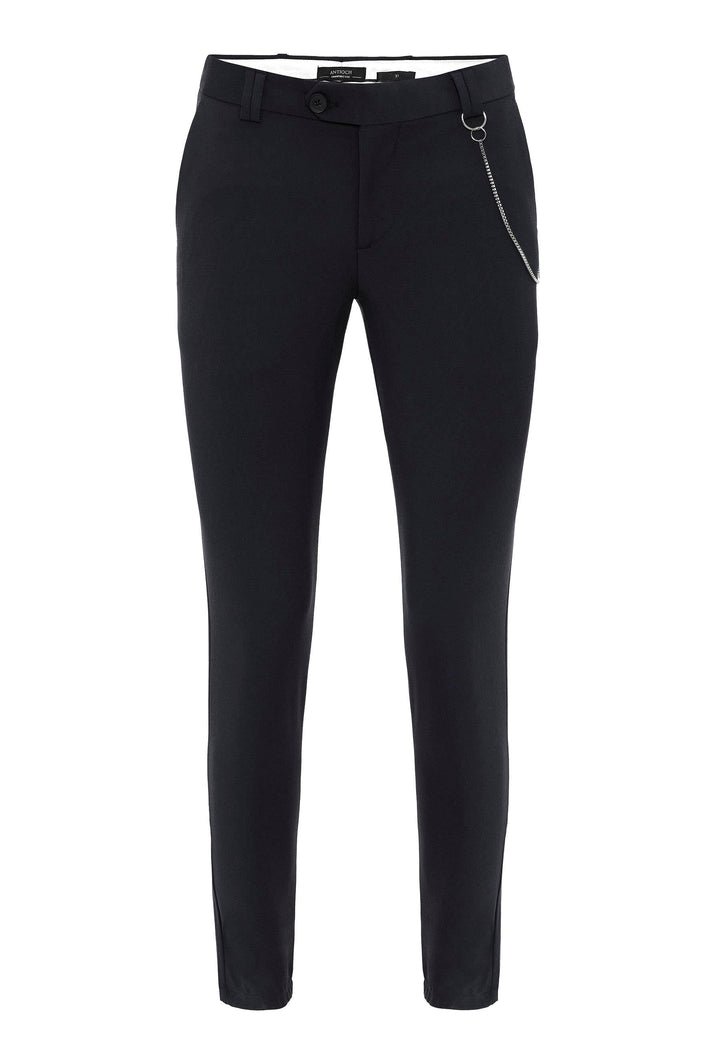 ANT Men's Slim Fit Straight Accessory Fabric Trousers - Keizer