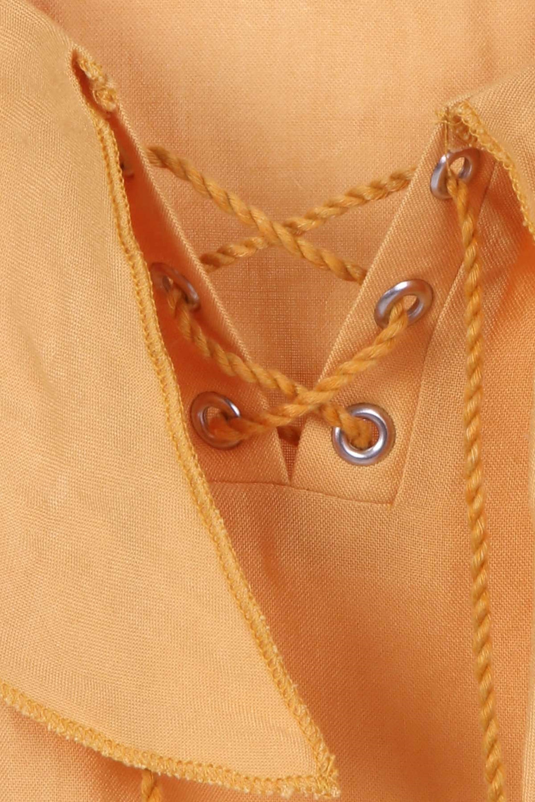 BRE Breeze Girl's Blouse with Front Tie 56 Years, Mustard Yellow - Lárisa