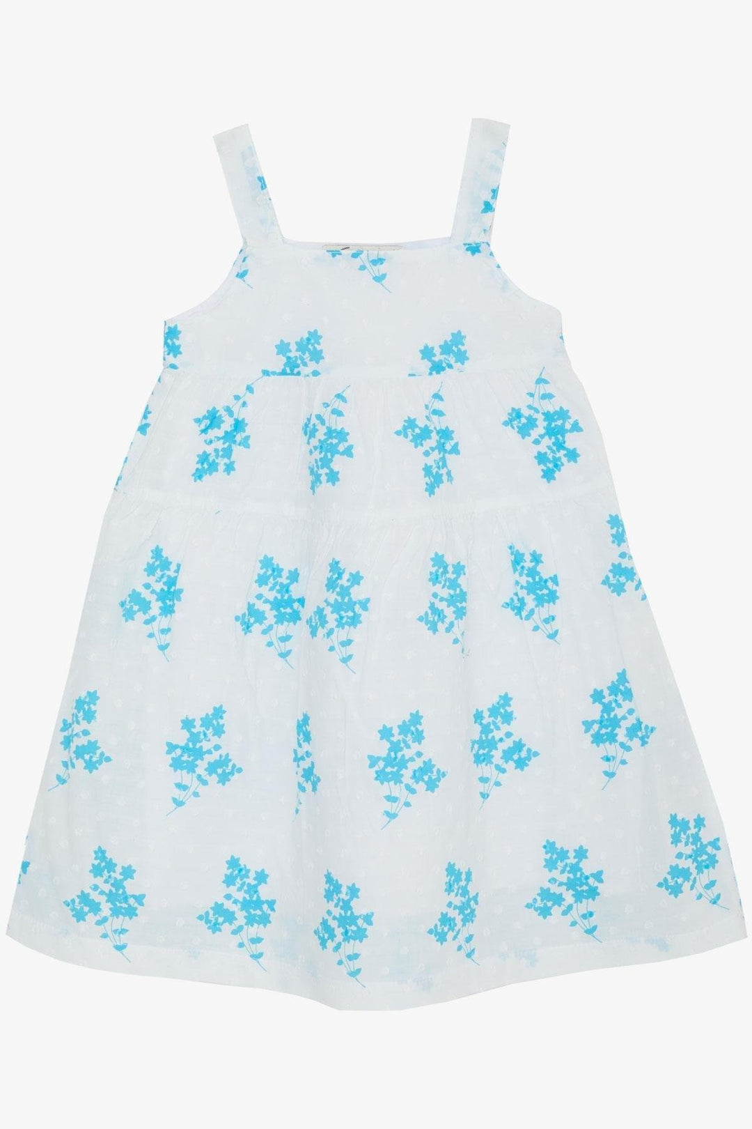 BRE Escabel Girl's Dress with Flower Pattern, 1.5-5 Years, White - Windsor
