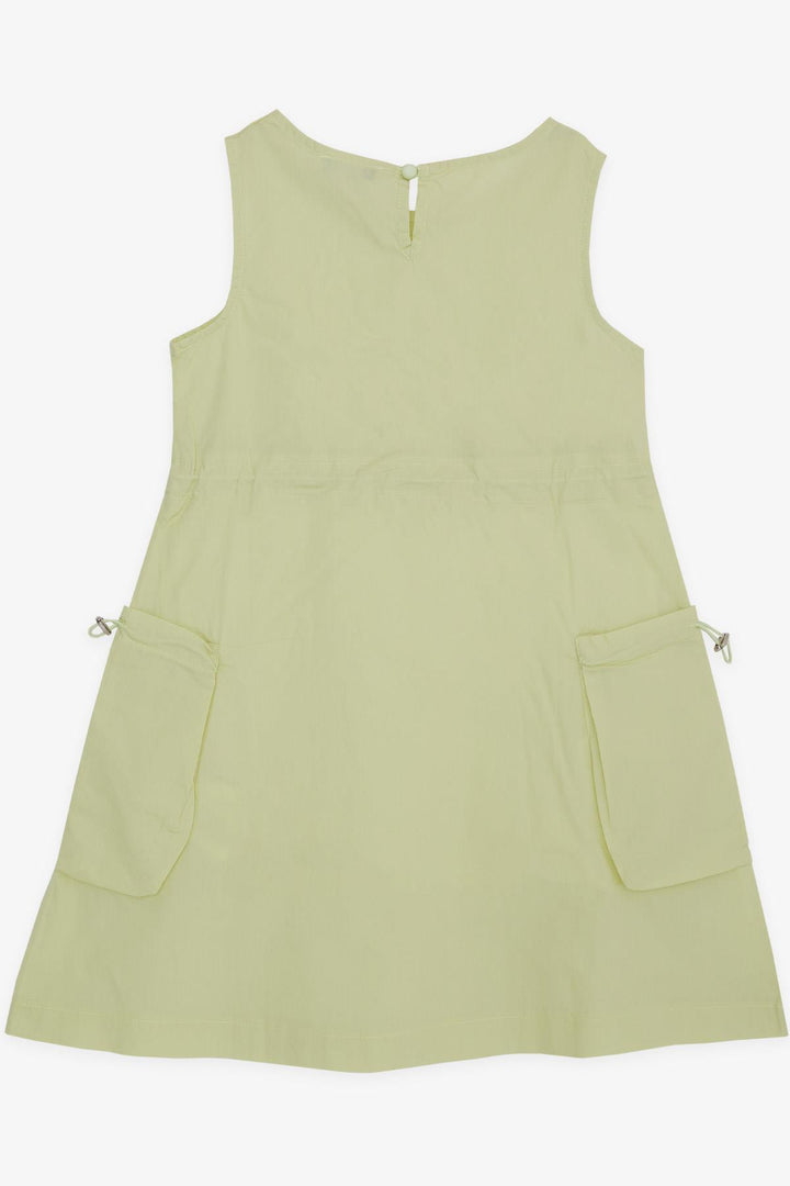 BRE Escabel Girl's Dress with Side Pockets 5-9 Years, Pistachio Green - Burnsville