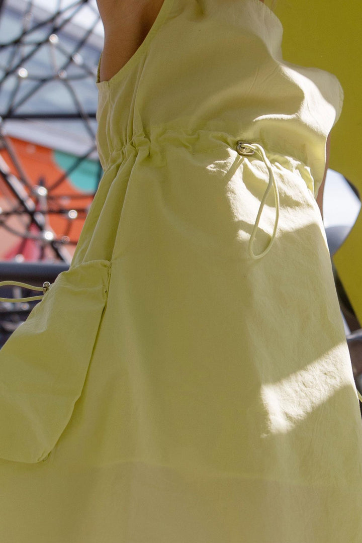 BRE Escabel Girl's Dress with Side Pockets 5-9 Years, Pistachio Green - Burnsville