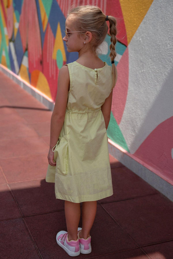 BRE Escabel Girl's Dress with Side Pockets 5-9 Years, Pistachio Green - Burnsville
