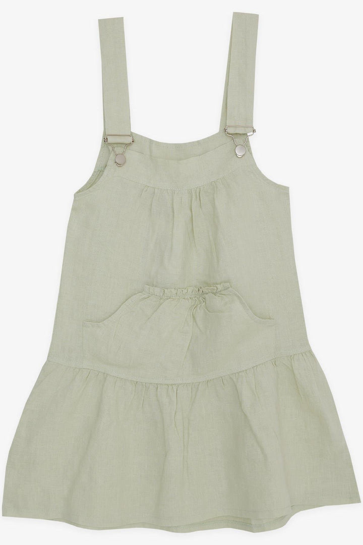 BRE Escabel Girl's Sleeveless Dress with Pockets, 5-9 Years, Water Green - Viterbo