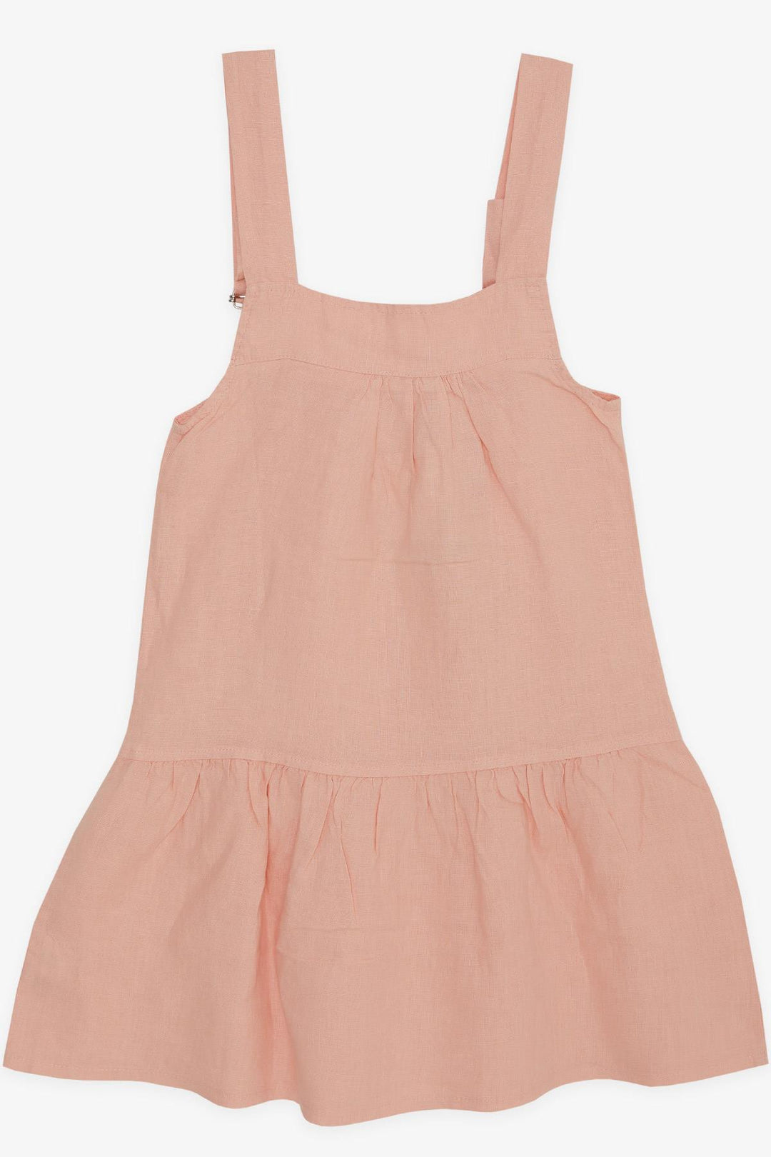 BRE Escabel Girl's Sleeveless Dress with Pockets, Salmon, 5-9 Years - Winsford