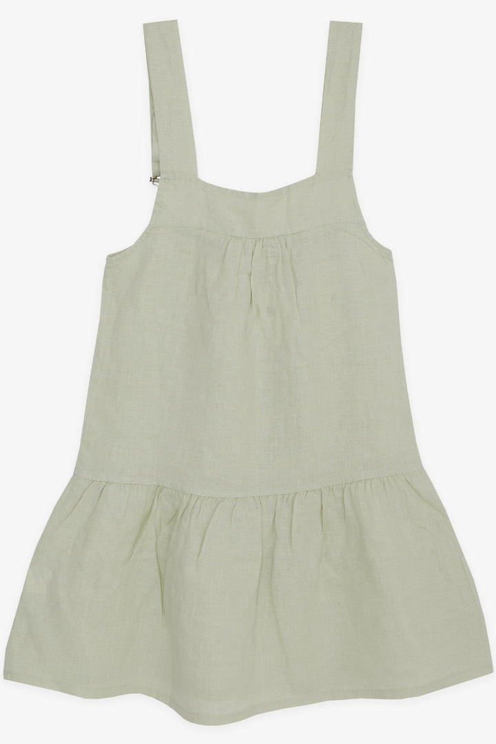 BRE Escabel Girl's Sleeveless Dress with Pockets, 5-9 Years, Water Green - Viterbo