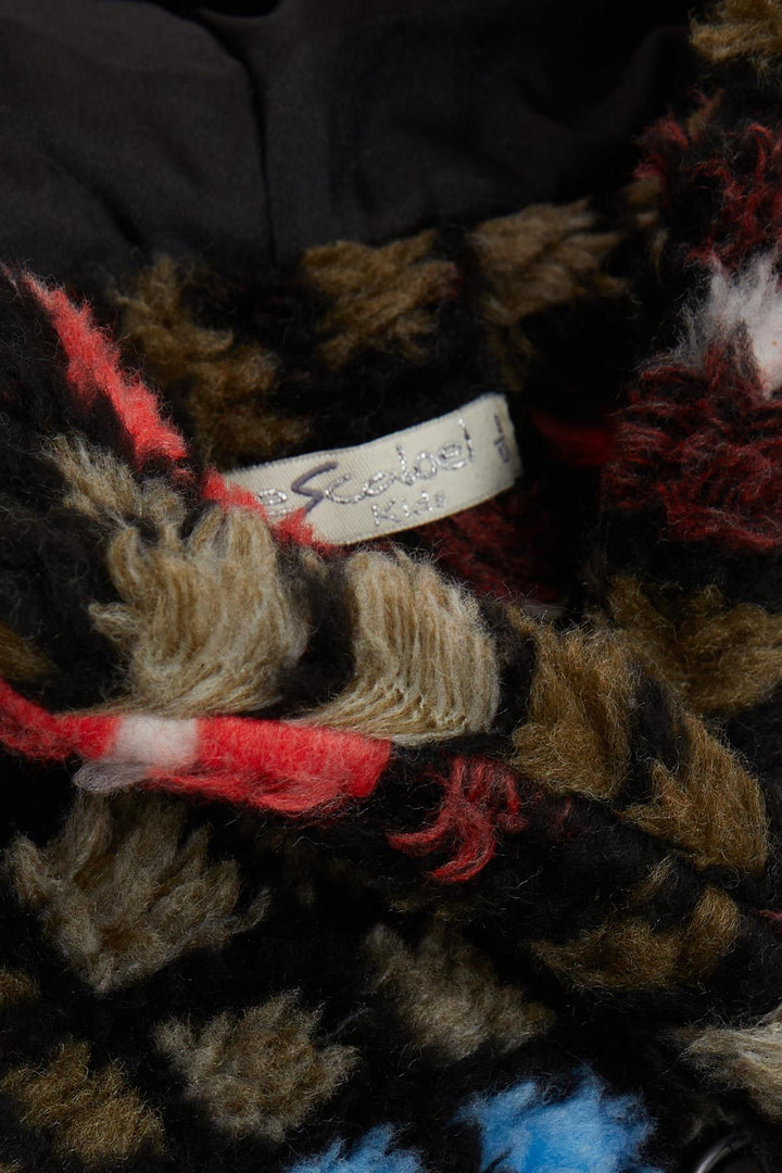 BRE Escabel Girl's Plaid Patterned Hooded Buttoned Coat 84 Years, Mixed Color - Fuengirola