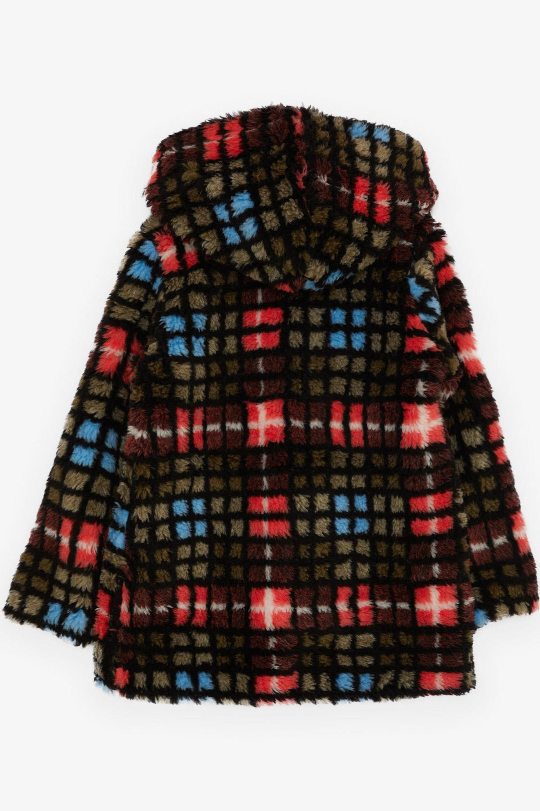 BRE Escabel Girl's Plaid Patterned Hooded Buttoned Coat 84 Years, Mixed Color - Fuengirola