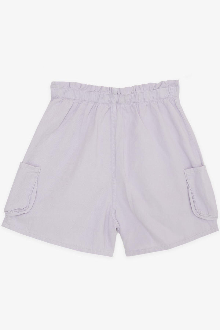 BRE Escabel Girl's Shorts with Buttoned Pockets Elastic Waistband 104 Years, Lilac - Methuen Town