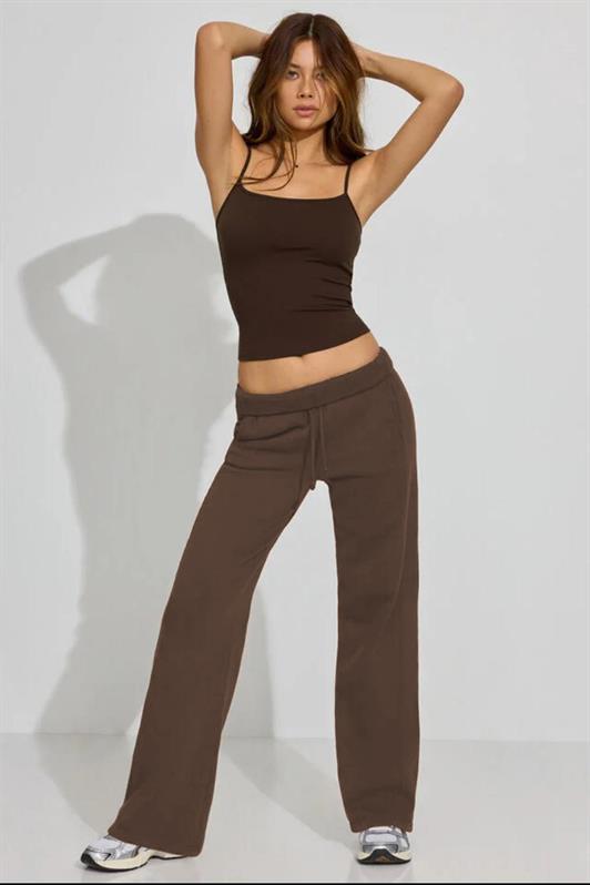 MDX Brown Wide Leg Women's Sweatpants MG2279 - Paderborn