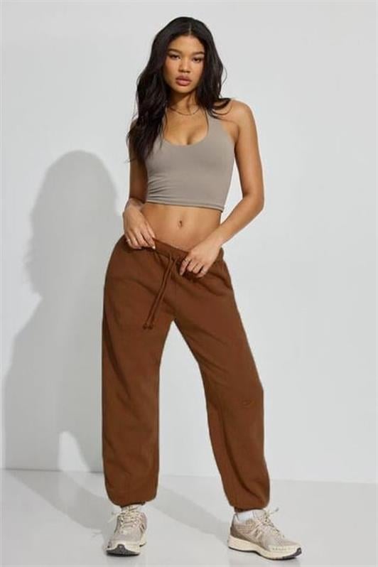 MDX Brown Cuffed Pocketed Women's Sweatpants Mg2540 - Halle