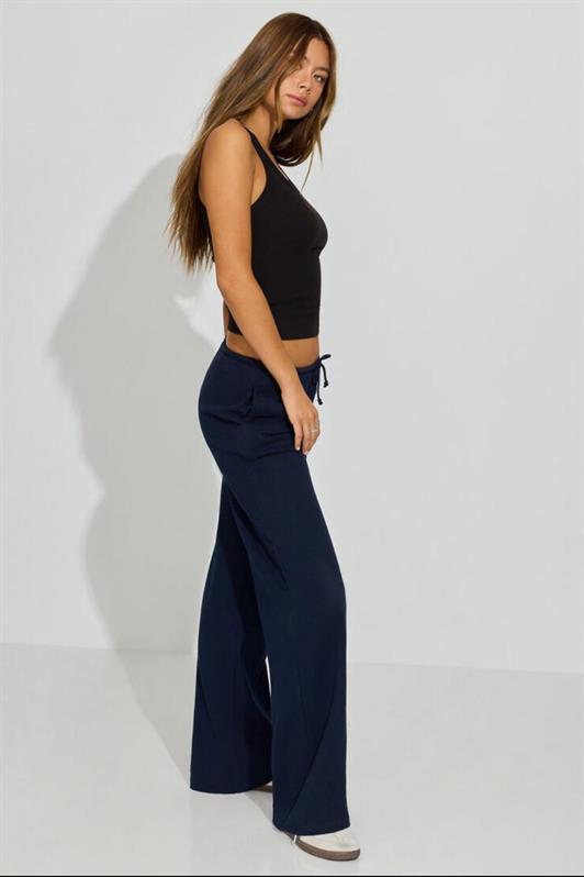 MDX Navy Wide Leg Women's Sweatpants Mg2374 - Sassuolo